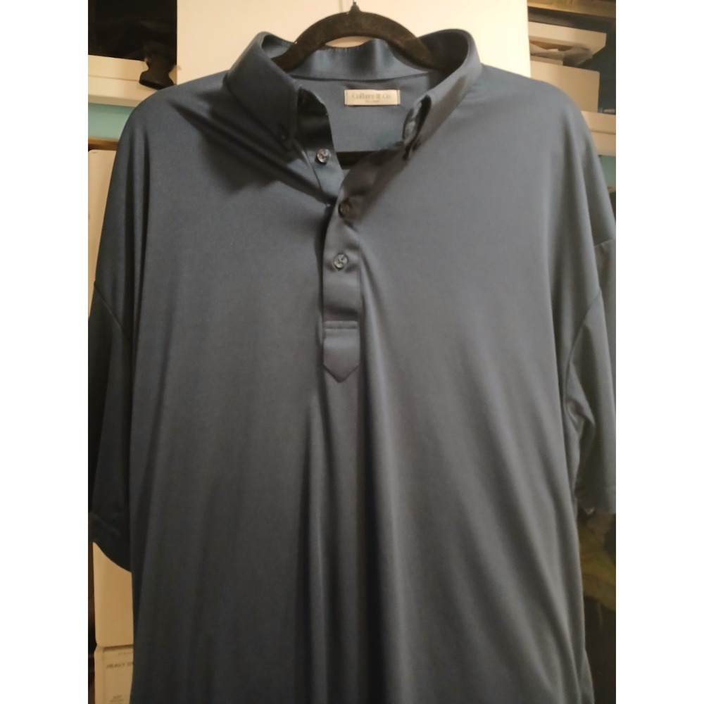Two Collars and Co Polo shirt Mens 2XL Navy And Pink  Button Down Collar EUC - Picture 5 of 8